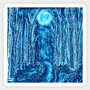 Midnight Moon Forest Sticker